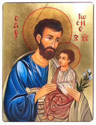 Ikona Święty Józef z Dzieciątkiem (duża)