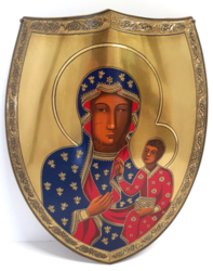 Ryngraf Matka Boża Częstochowska duży (malowany ręcznie)