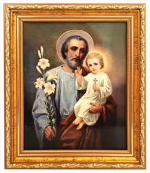 Obraz Święty Józef w złotej ramie